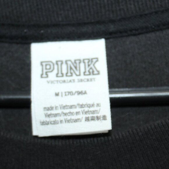 PINK Victoria's Secret Black Rose Embroidered Sweater Size Medium - Picture 7 of 7